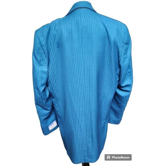 Ferera Teal Green 3 Piece Suit Mens Size 42L NEW Dapper Gentleman - Picture 4 of 16
